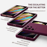 Original Square Liquid Silicone Case For Samsung
