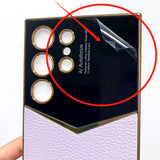 Luxury Electroplated Plain Leather Soft Silicone Shockproof Case For Samsung