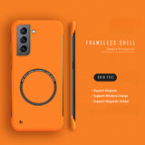 Hard PC Frameless Magnetic Phone Case For Samsung