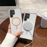 Magnetic Transparent Hard PC Phone Cases For Samsung