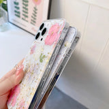 Cute Flower Clear Shockproof Case for iPhone