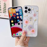 Cute Flower Clear Shockproof Case for iPhone