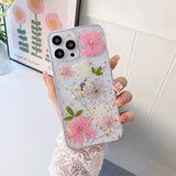 Cute Flower Clear Shockproof Case for iPhone