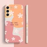 Cartoon Flower Square Silicone Case For Samsung