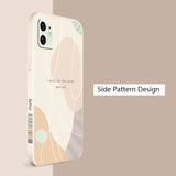 Cartoon Flower Square Silicone Case For Samsung