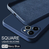 Square Liquid Silicone Case For Samsung