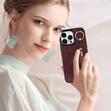 New Ring Buckle Phone Case Zipper Case Retro Leather Case For iPhone Samsung