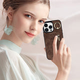 New Ring Buckle Phone Case Zipper Case Retro Leather Case For iPhone Samsung