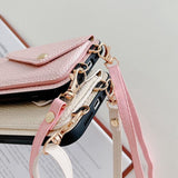 Luxury Crossbody Strap Lanyard Wallet Leather Case For IPhone