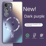 Ultra-thin Magnetic Matte Lens Protector Shockproof Case for Samsung