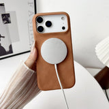Vintage Leather Matte Magnetic Case for iPhone