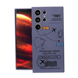 Airplane Flight Path Pattern Silicone Case for Samsung
