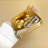 Flame Guitar Electroplated Tempered Glass Phone Case for iPhone