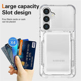 Transparent Flip Phone Case With Card Slot for Samsung