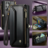 PU Leather Strap Card Holder Wallet Case for Samsung