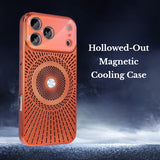Hollowed-Out Heat-Dissipating Electroplated Magnetic Hard Case for IPhone
