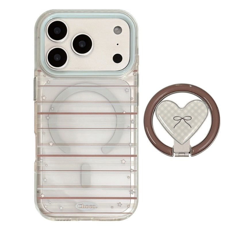 Bow Heart Magnetic Phone Case for IPhone