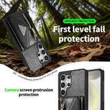 Leather Crossbody Wallet Case for Samsung