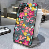 Colorful Flower Clear Phone Case for iPhone