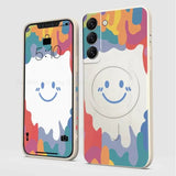 Graffiti Smiley Magnetic Silicone Case for Samsung