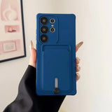 Card Bag Slot Holder Wallet Silicone Phone Case for Samsung