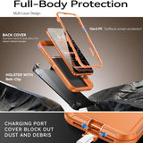 Frosted Magnetic Shockproof with Belt Clip Case for iPhone