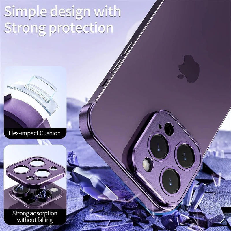 Metal Corner Frameless Bumper Shockproof Case for IPhone