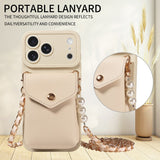 Fashion Leather Wallet Crossbody Shockproof Case for iPhone