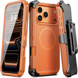 Frosted Magnetic Shockproof with Belt Clip Case for iPhone