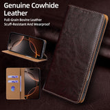 Genuine Leather RFID Blocking Card Slots Case for iPhone