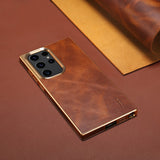 Retro Genuine Leather Shockproof Case for Samsung