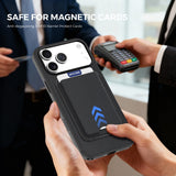 Tech Fabric Card Holder Magnetic Shockproof Case for iPhone