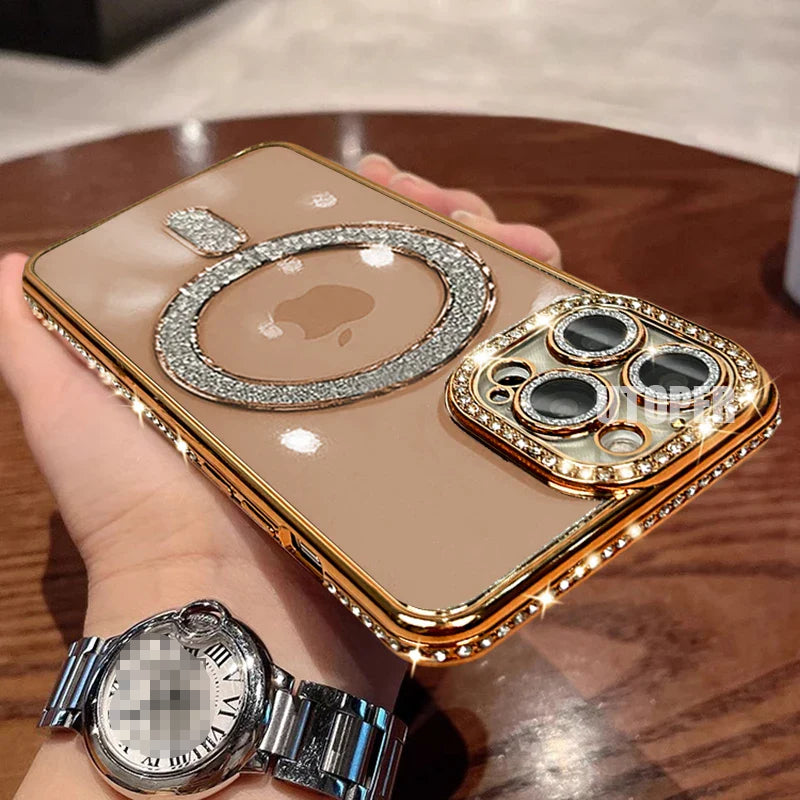 New Glitter Diamond Magnetic Case For iPhone