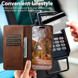 Leather Flip Wallet Phone Case For iPhone