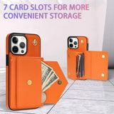 Leather Crossbody Card Slots Wallet Case for iPhone