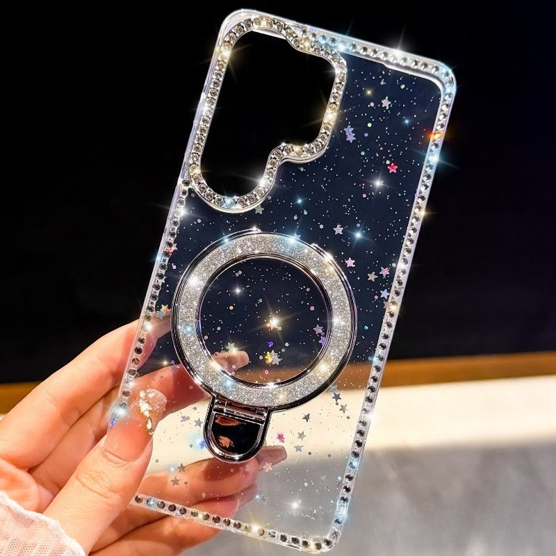 Rhinestone Glitter Transparent Phone Case for Samsung
