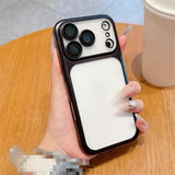 Frosted Translucent Plating Frame PC Phone Case for Iphone
