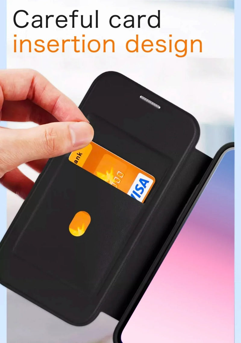 Magnetic Wireless Charging Wallet Case For iPhone