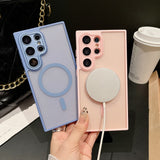 Soft Touch Matte Magnetic Case for Samsung