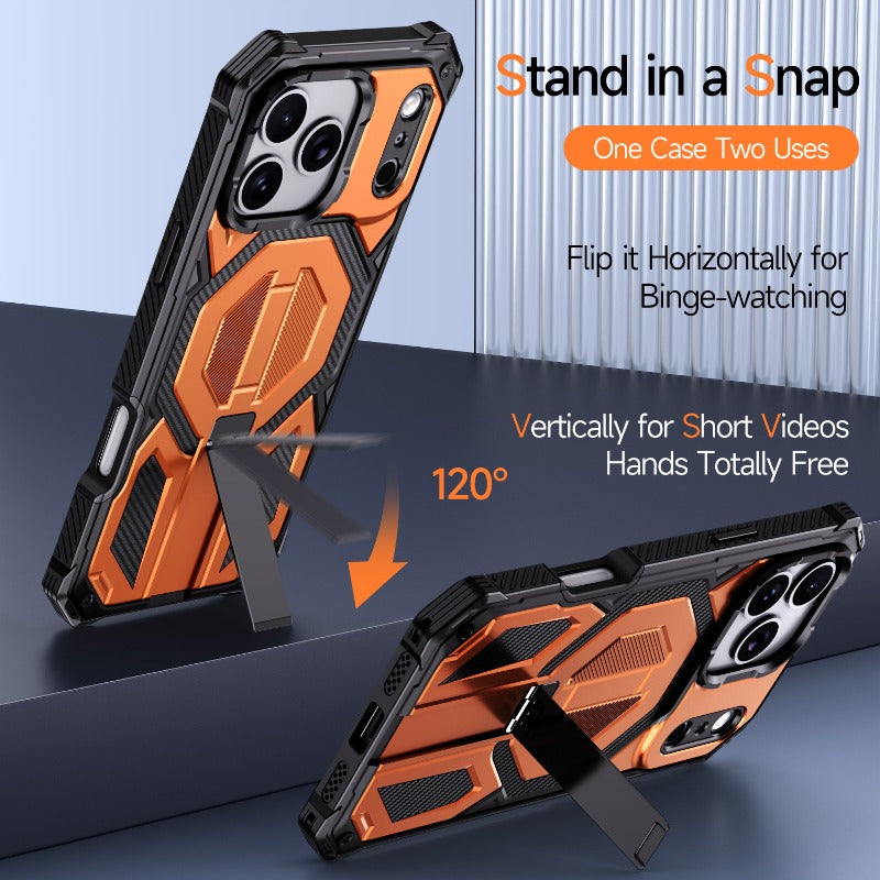 New 3-In-1 Drop-Proof Phone Case with Magnetic Stand for IPhone
