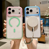Acrylic Clear Two‑Tone Magnetic Case for iPhone
