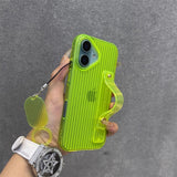 Transparent Stripe Ring Lanyard Wristband Bracket Case for iPhone