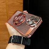 Gyroscope Stand Electroplated Heat-Dissipating Hard Case for IPhone