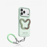 Butterfly Kickstand Liquid Silicone Shockproof Case for iPhone