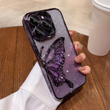 Gradient Butterfly Electroplated Phone Case for IPhone