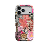Pink Feline Collage Magnetic Double-layer Tough Phone Case for IPhone