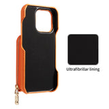 Crossbody RFID‑Blocking Zipper Wallet Case for iPhone