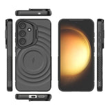 Fold Lens Stand Water Wave Magnetic Phone Case For Samsung