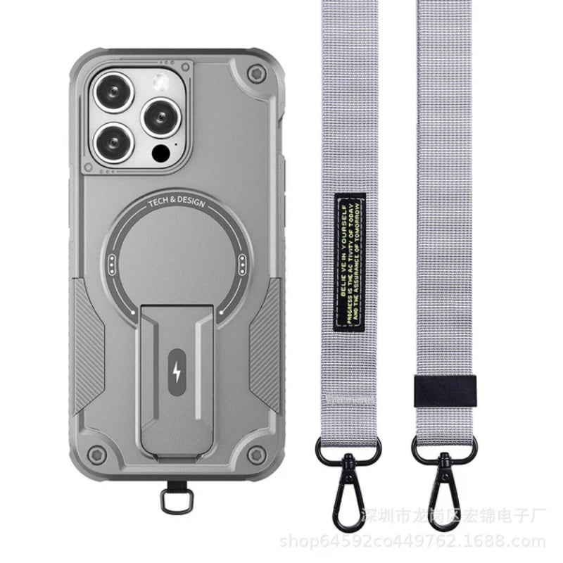 Magnetic diagonal bracket mobile Case for iPhone