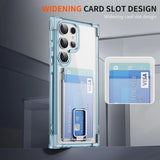 Transparent with Card Slot Holder Phone Case For Samsung